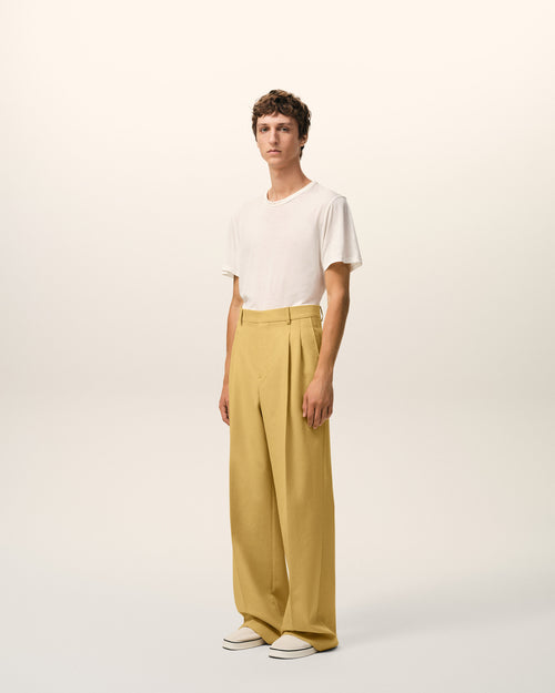 Yellow New Wool Low Waist Wide Trousers - Man - 6 - AMI Paris - Ami Paris