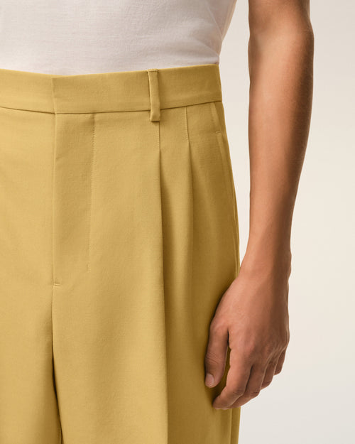 Yellow New Wool Low Waist Wide Trousers - Man - 5 - AMI Paris - Ami Paris