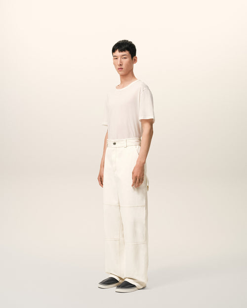 Pantalon Worker Blanc en Coton - Homme - 6 - AMI Paris - Ami Paris