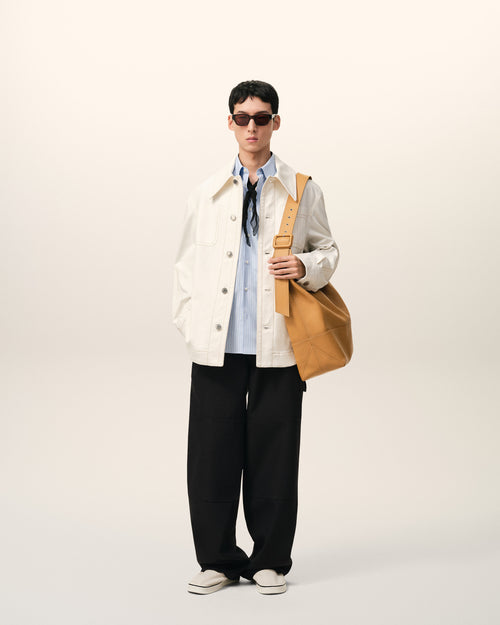 Black New Wool Worker Trousers - 2 - Ami Paris