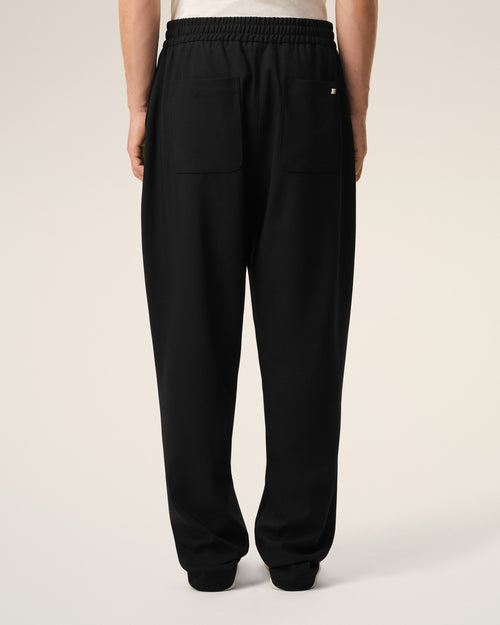 Black New Wool Elasticated Waist Trousers - Man - 4 - AMI Paris - Ami Paris