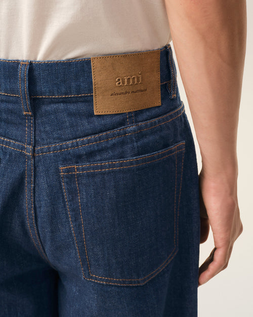 Blue Cotton Balloon Fit Jeans - Man - 5 - AMI Paris - Ami Paris