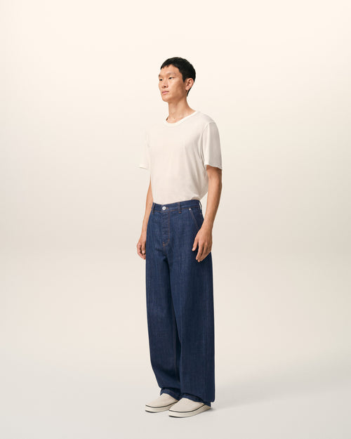 Blue Cotton Balloon Fit Jeans - Man - 6 - AMI Paris - Ami Paris