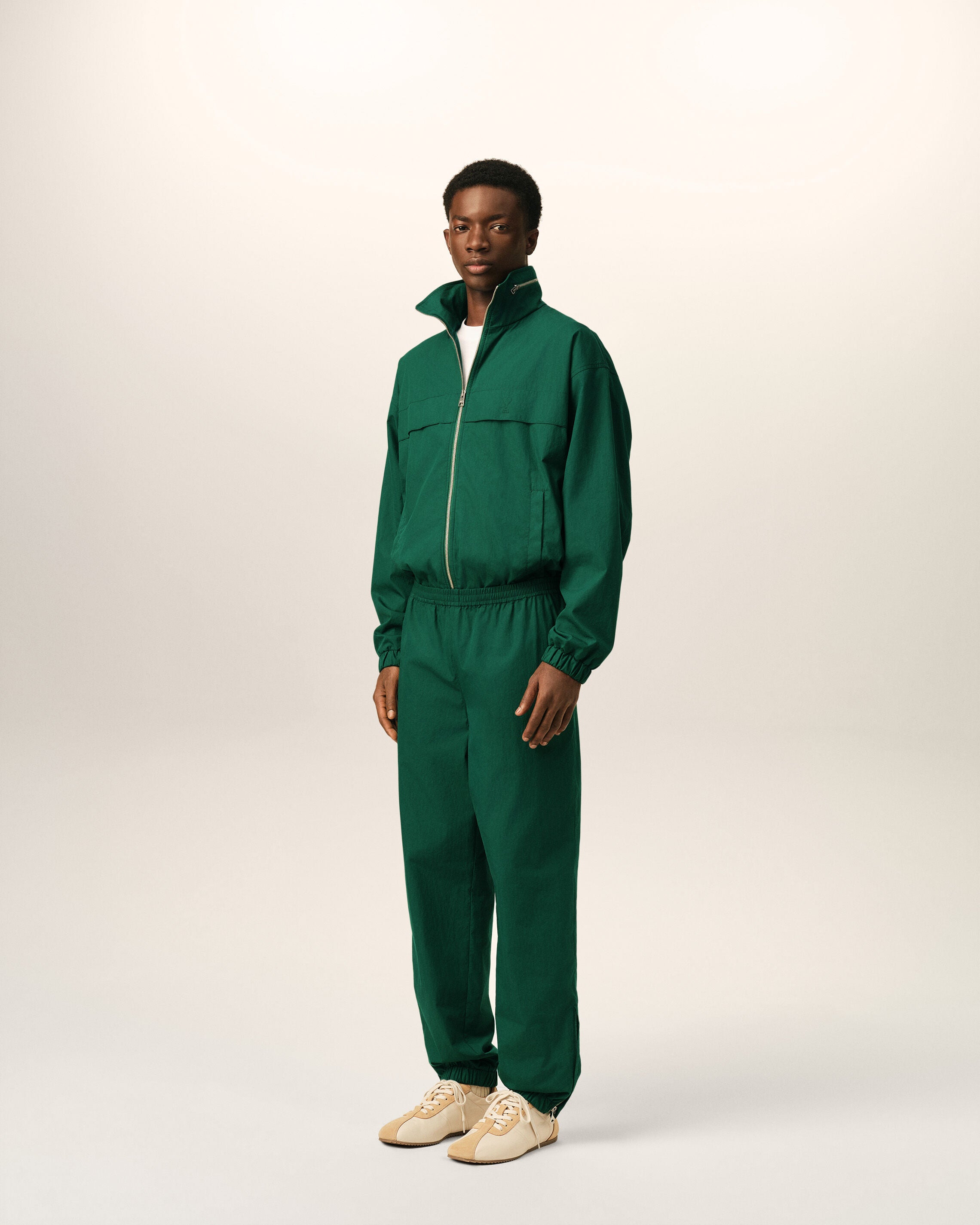 Green Cotton Ami De Coeur Trackpants - 6