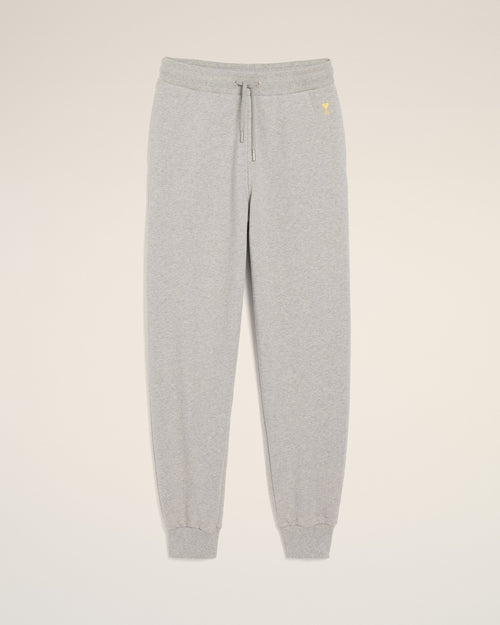 Grey Cotton Ami De Coeur Trackpants - 2 - Ami Paris