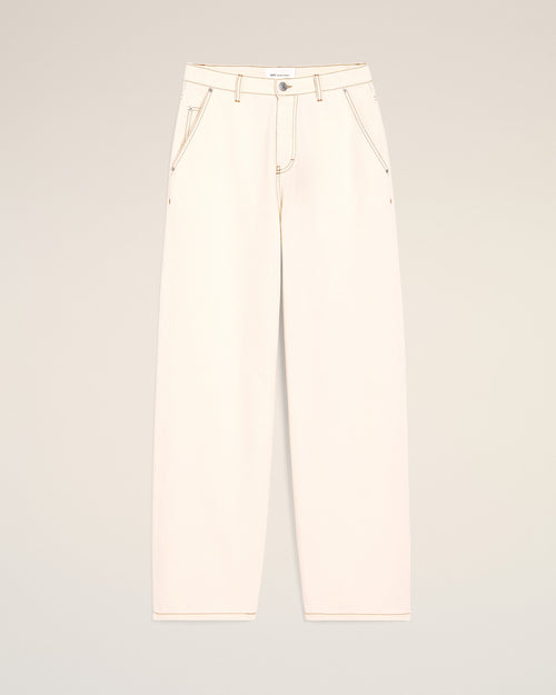 Weißer Wide Fit Hose aus Baumwolle - 2 - Ami Paris