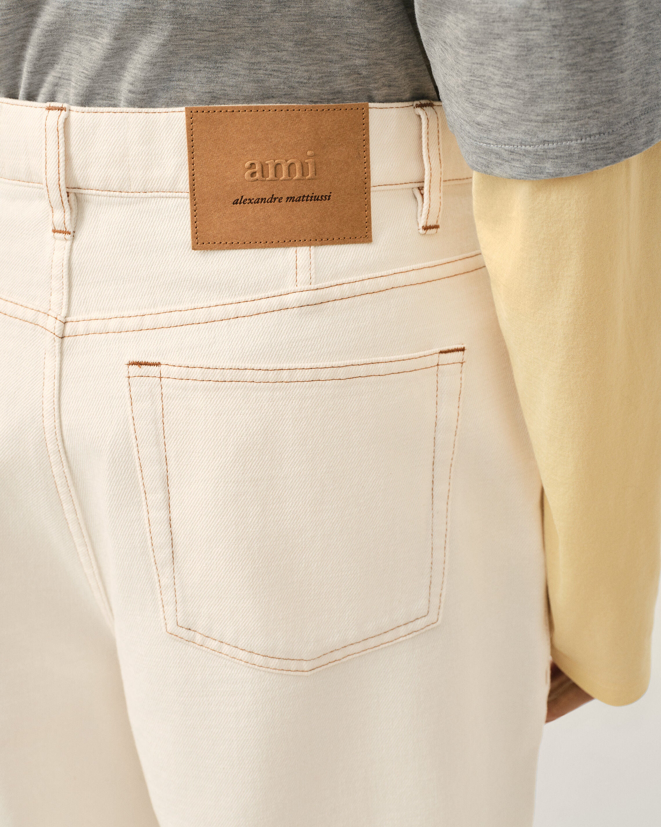 White Cotton Wide Fit Trousers - 5