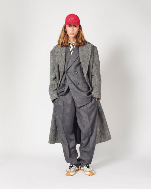 Pantalon gris deux plis en laine - Homme - 7 - AMI Paris - Ami Paris