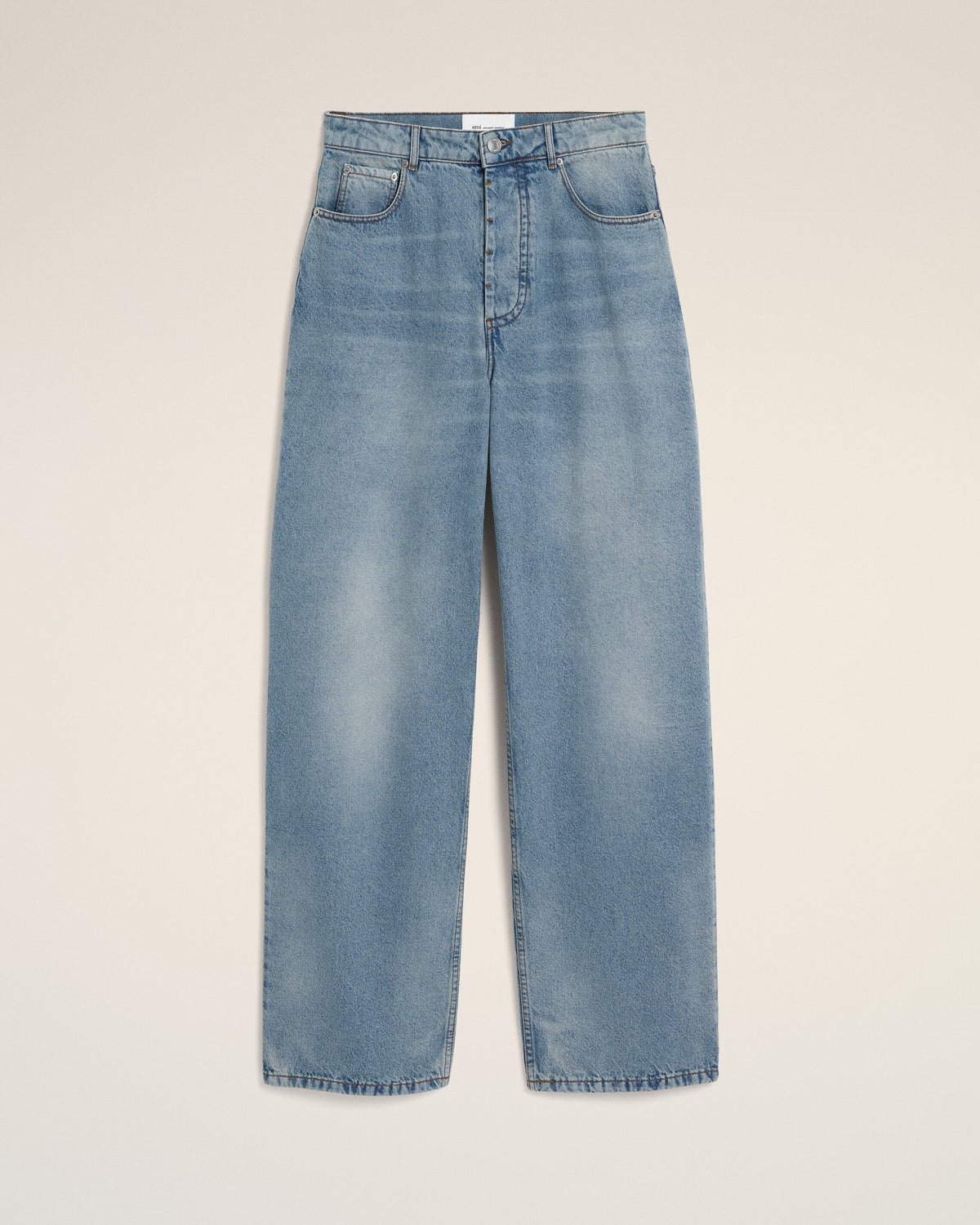 Blue baggy-fit cotton jeans - 1