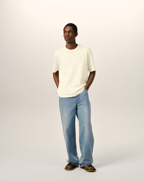 Blue baggy-fit cotton jeans - 1 - Ami Paris