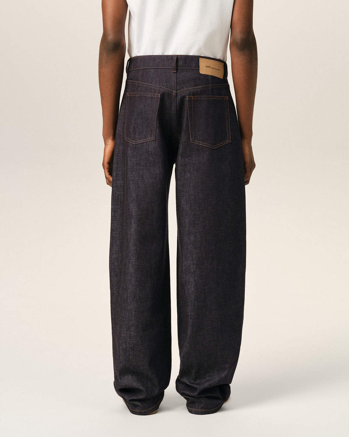 Blue baggy-fit cotton jeans - 4