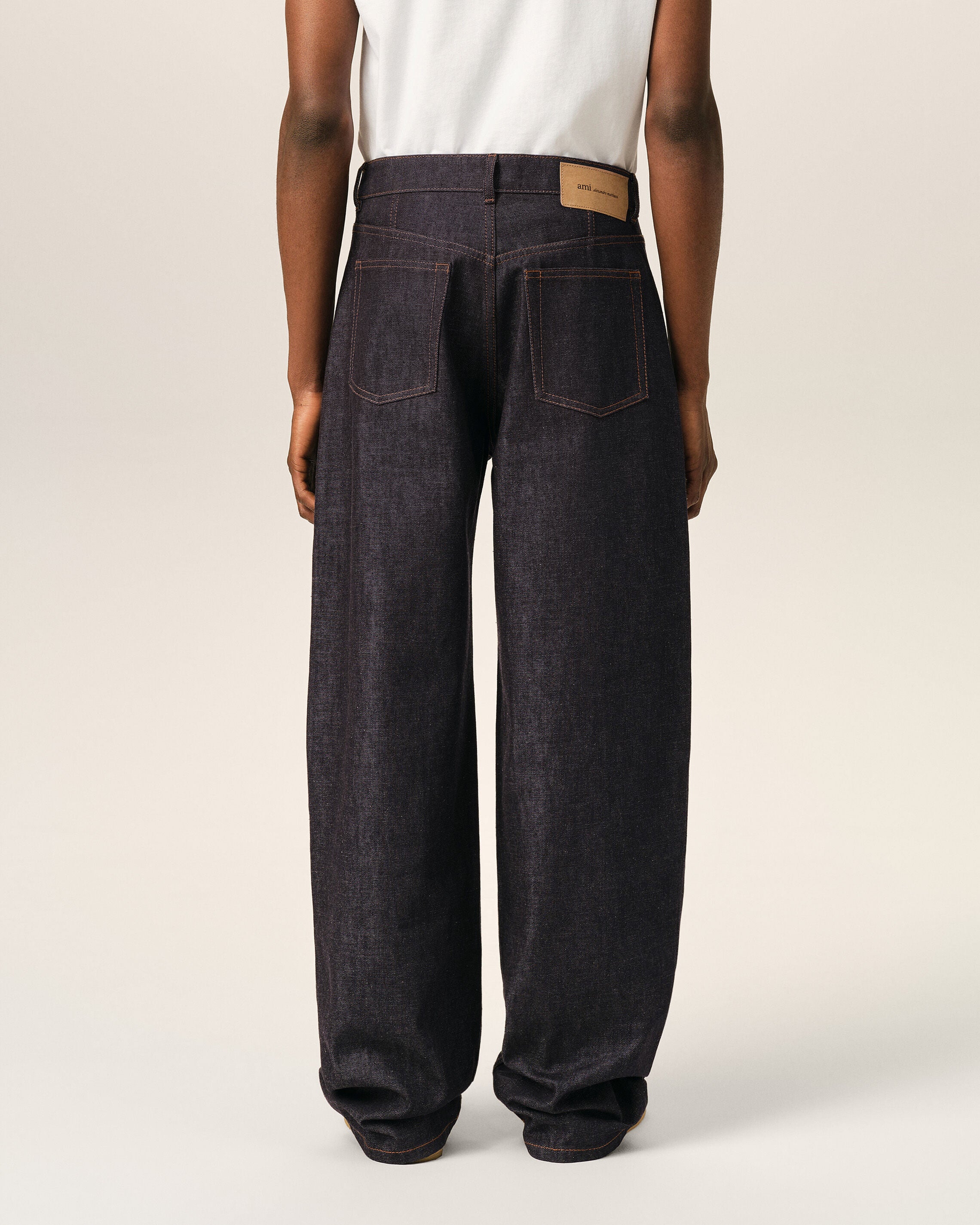 Blue baggy-fit cotton jeans - 4