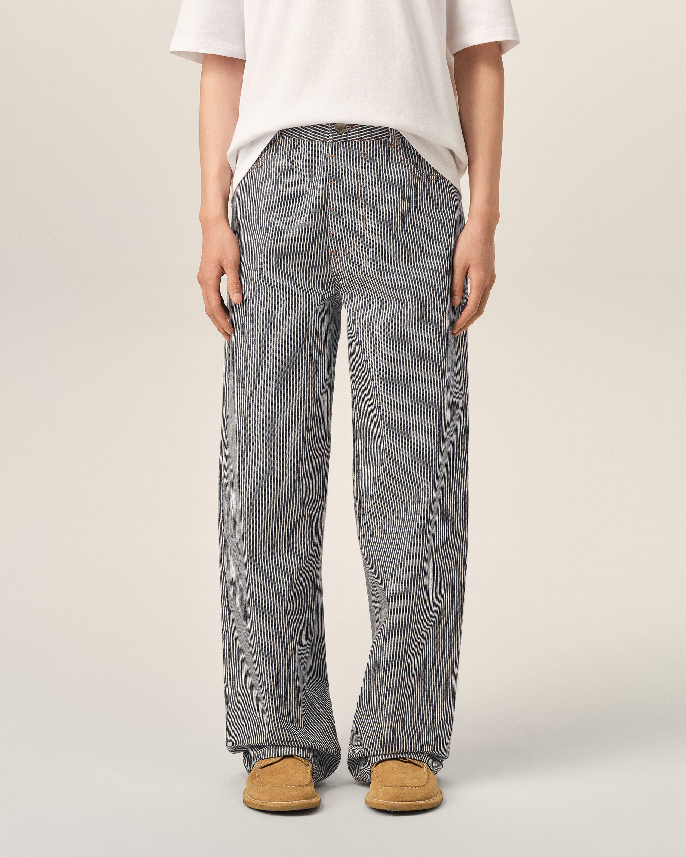Blue baggy-fit cotton jeans - 3