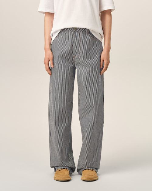 Blue baggy-fit cotton jeans - Man - 3 - AMI Paris - Ami Paris