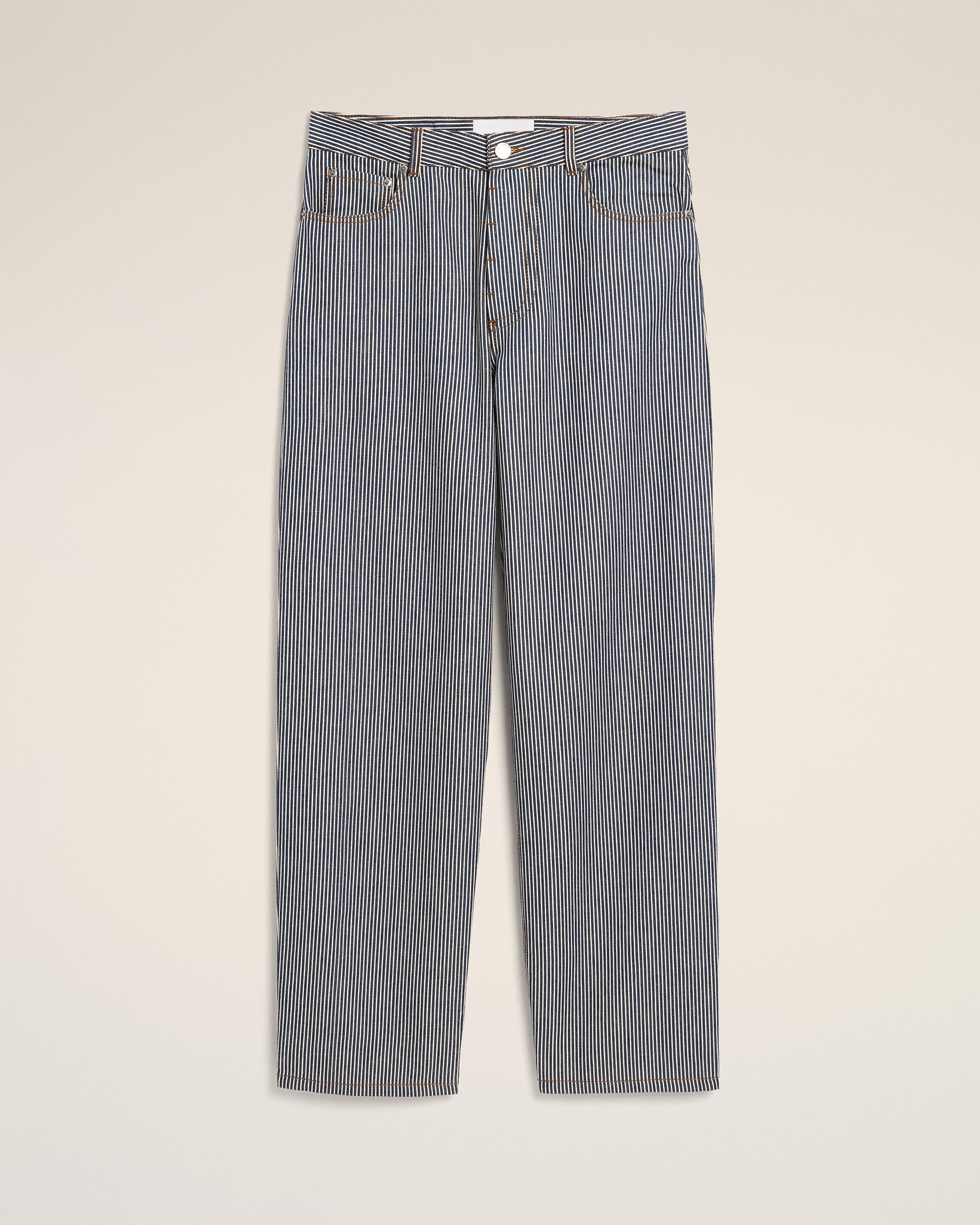 Blue baggy-fit cotton jeans - 1