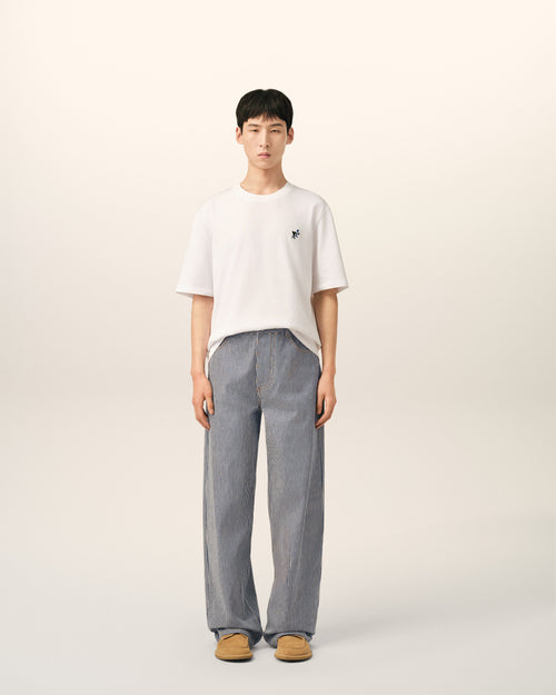 Blue baggy-fit cotton jeans - 1 - Ami Paris