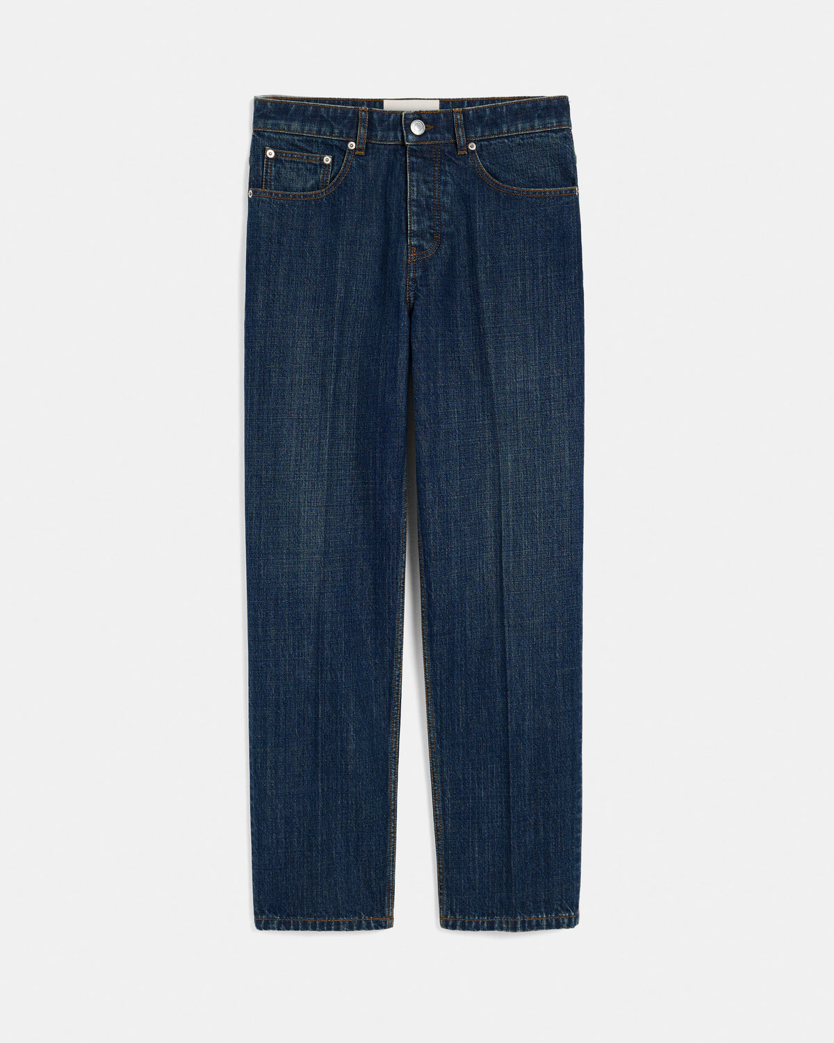 Blue parisian-fit cotton jeans - 1
