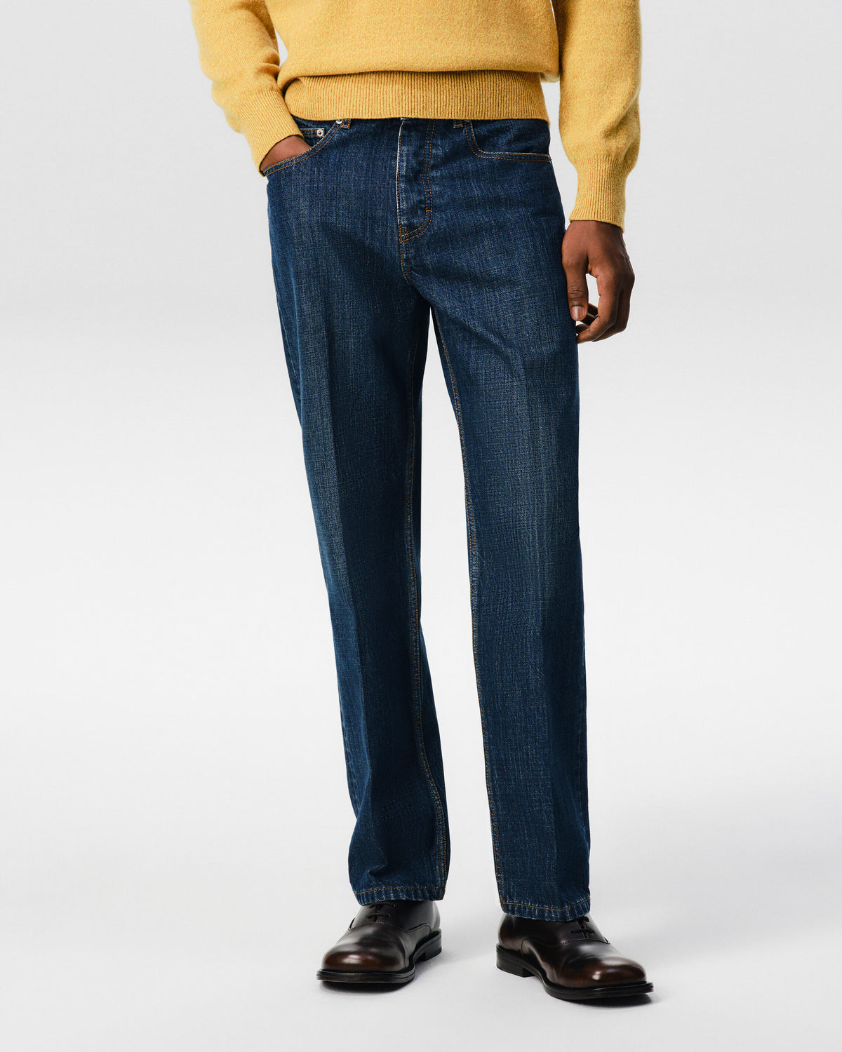 Blue parisian-fit cotton jeans - 3