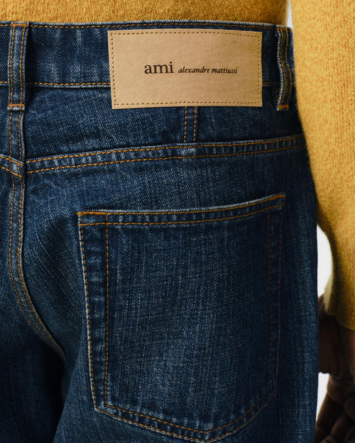 Blue parisian-fit cotton jeans - Man - 5 - AMI Paris - Ami Paris