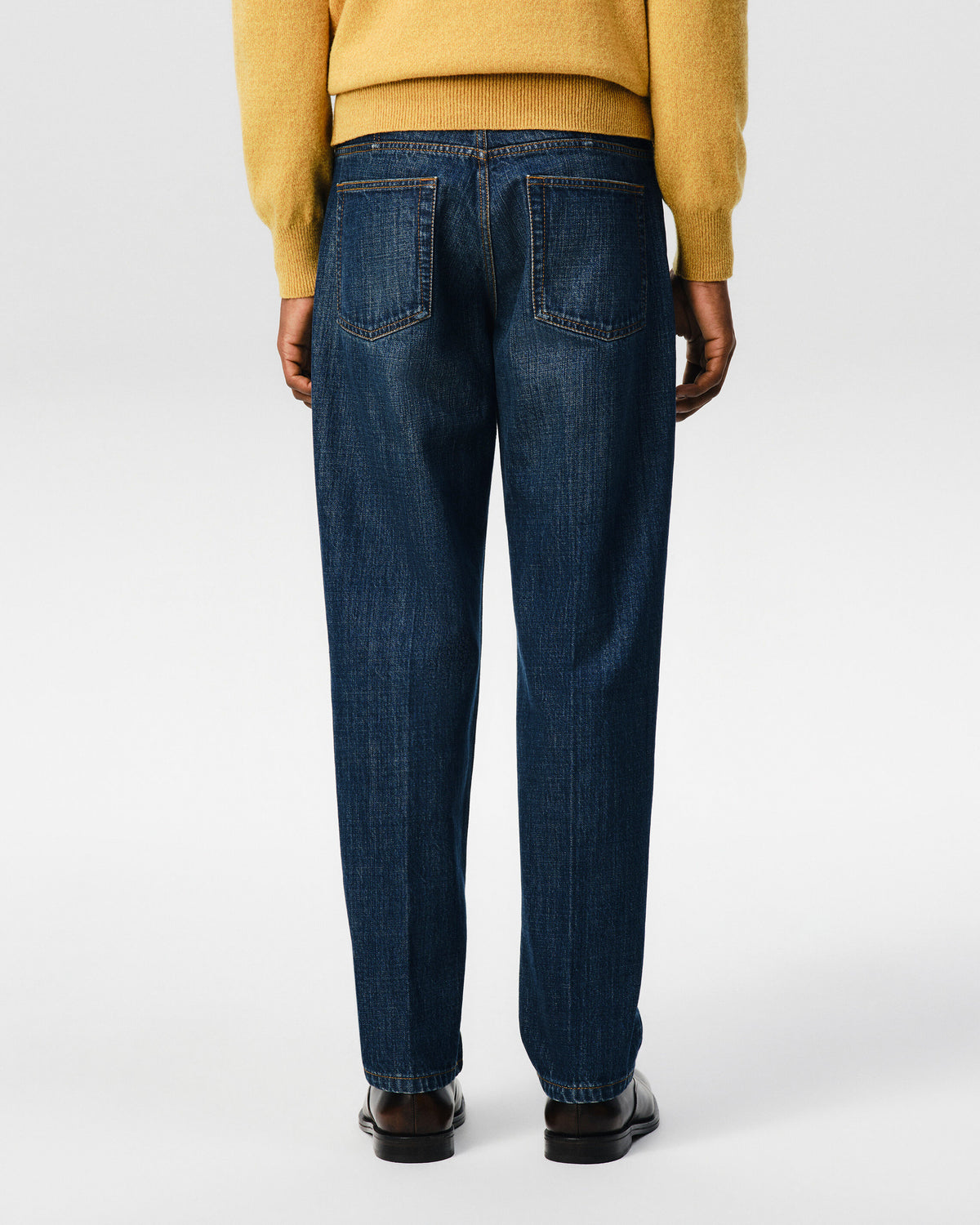 Blue parisian-fit cotton jeans - 4