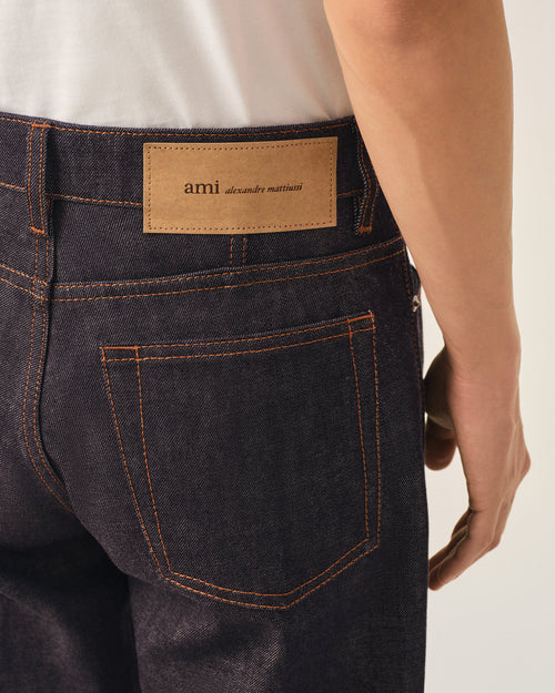 Blue parisian-fit cotton jeans - Man - 5 - AMI Paris - Ami Paris