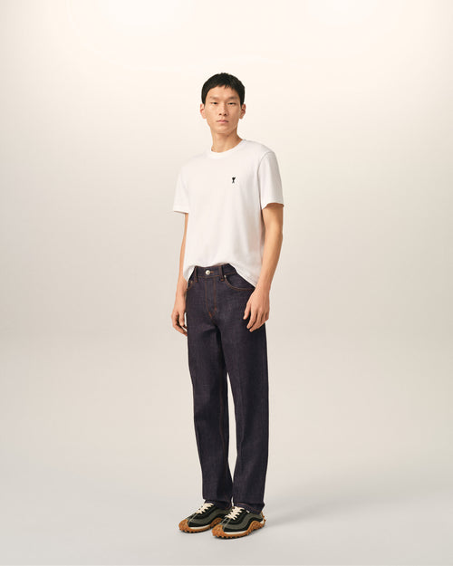 Blue parisian-fit cotton jeans - Man - 6 - AMI Paris - Ami Paris