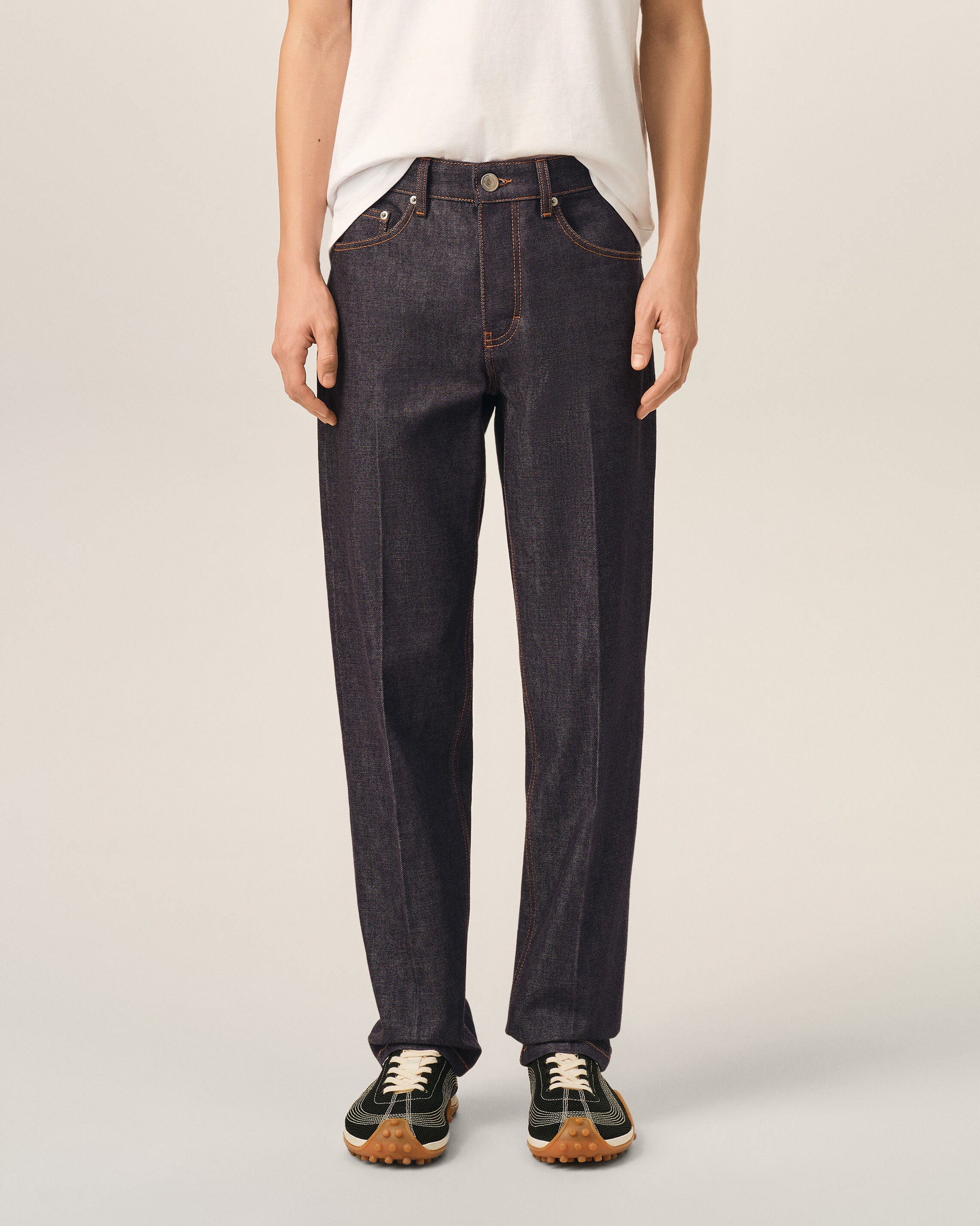 Blue parisian-fit cotton jeans - 3