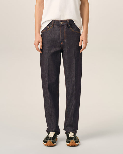 Blue parisian-fit cotton jeans - Man - 3 - AMI Paris - Ami Paris