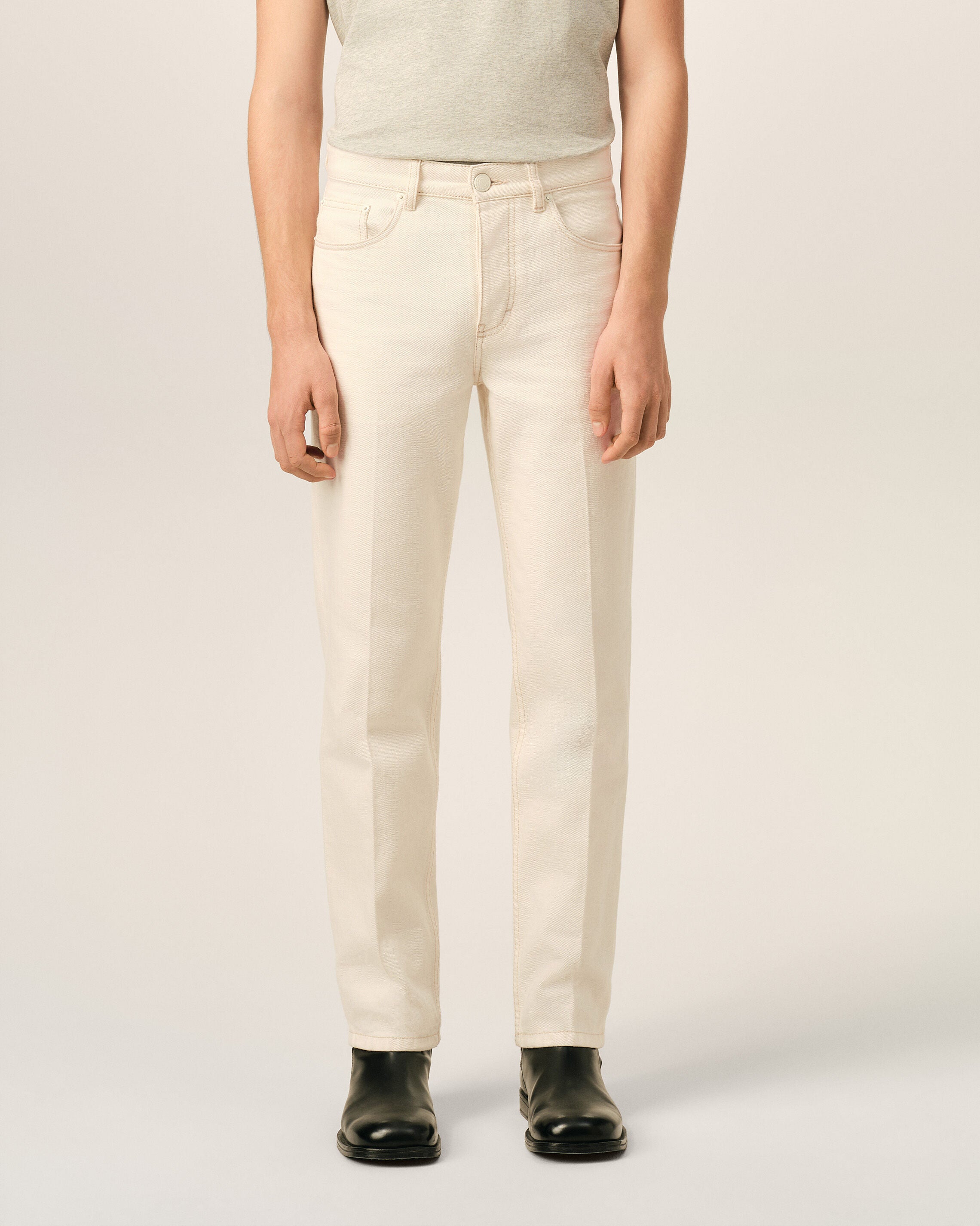 White parisian-fit cotton jeans - 3