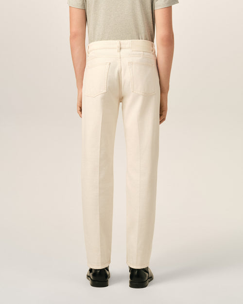 White parisian-fit cotton jeans - Man - 4 - AMI Paris - Ami Paris