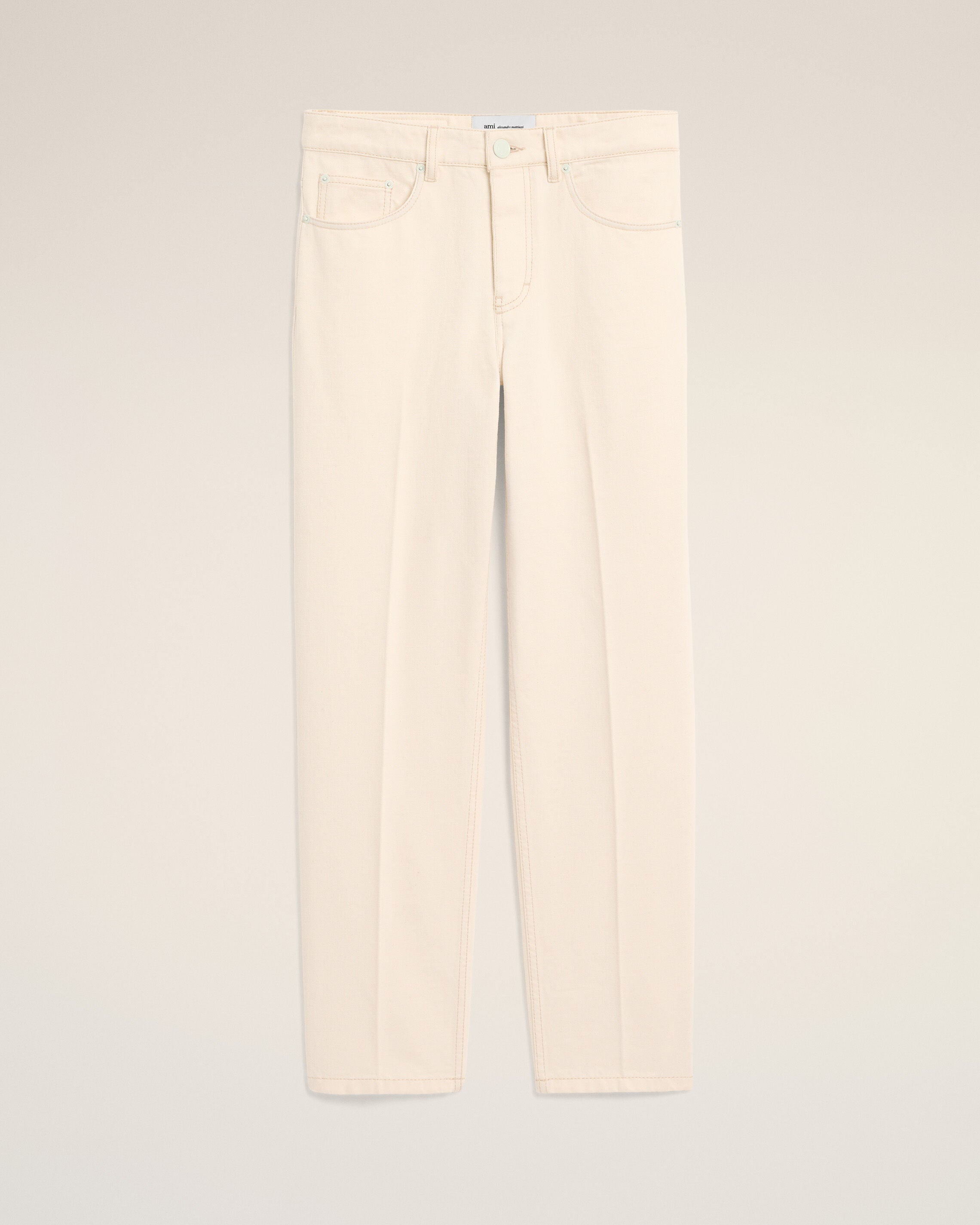 White parisian-fit cotton jeans - 1