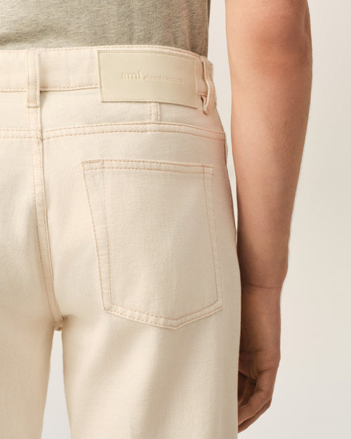 White parisian-fit cotton jeans - Man - 5 - AMI Paris - Ami Paris