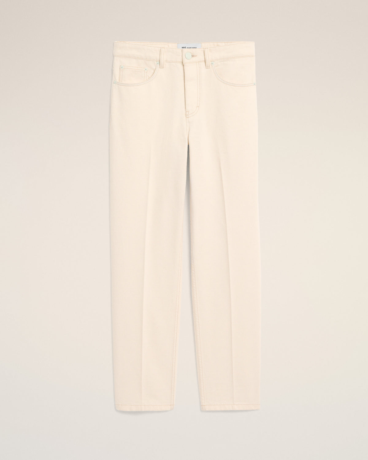 White parisian-fit cotton jeans - 1