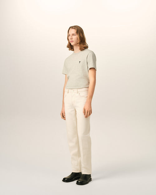 White parisian-fit cotton jeans - Man - 6 - AMI Paris - Ami Paris