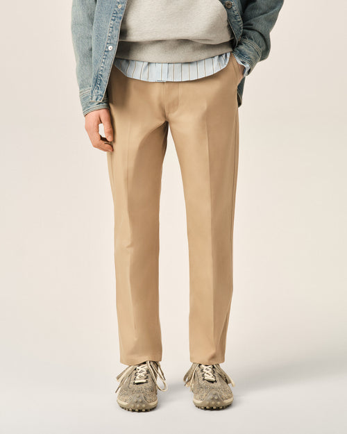 Beige parisian-fit cotton trousers - Man - 3 - AMI Paris - Ami Paris