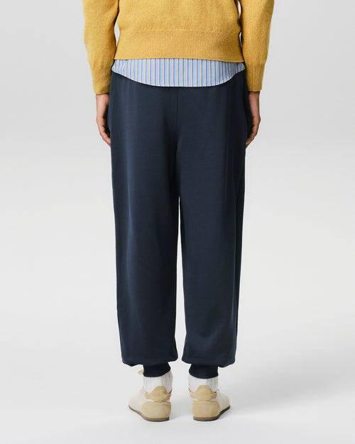 Blue fleece trackpants Ami patch - Man - 4 - AMI Paris - Ami Paris