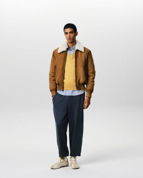 Blue fleece trackpants Ami patch - 2 - Ami Paris