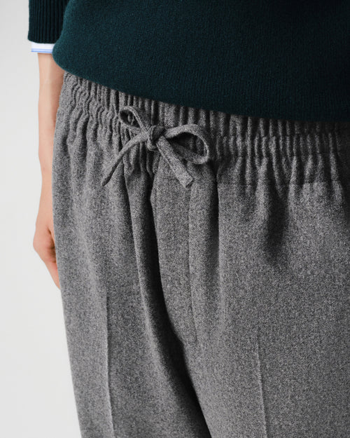 Pantalón de lana gris con cintura elástica - Hombre - 5 - AMI Paris - Ami Paris