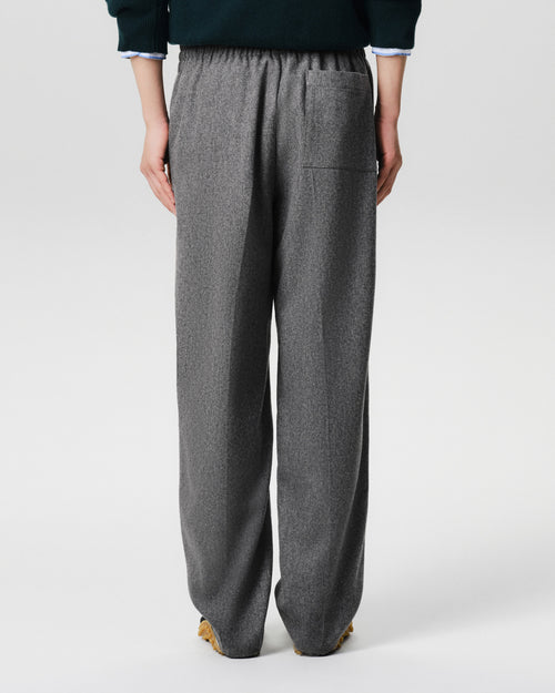 Pantalón de lana gris con cintura elástica - Hombre - 4 - AMI Paris - Ami Paris