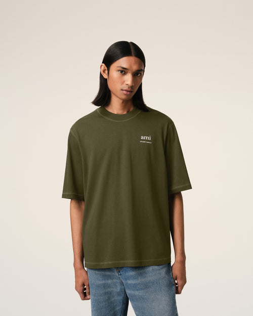 Green Cotton T-Shirt - 3 - Ami Paris