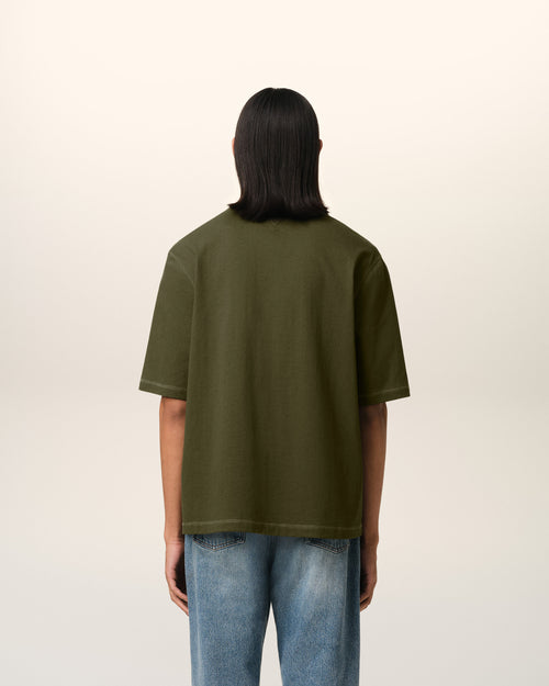 Green Cotton T-Shirt - 5 - Ami Paris