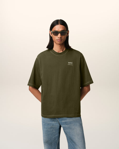Green Cotton T-Shirt - 1 - Ami Paris