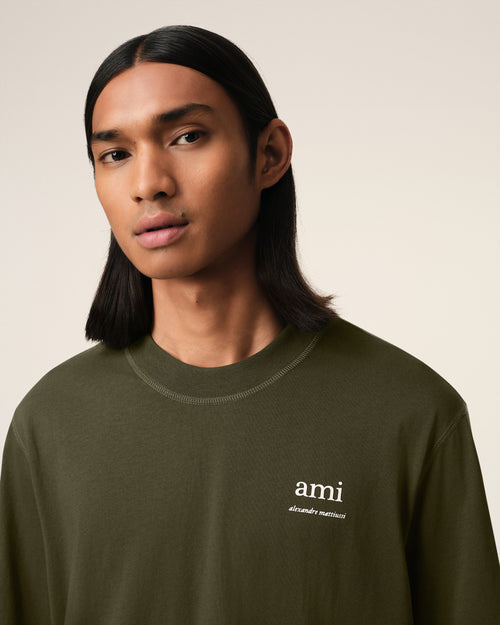 Green Cotton T-Shirt - 4 - Ami Paris