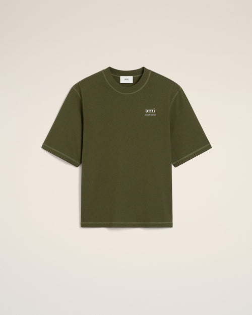 Green Cotton T-Shirt - 2 - Ami Paris