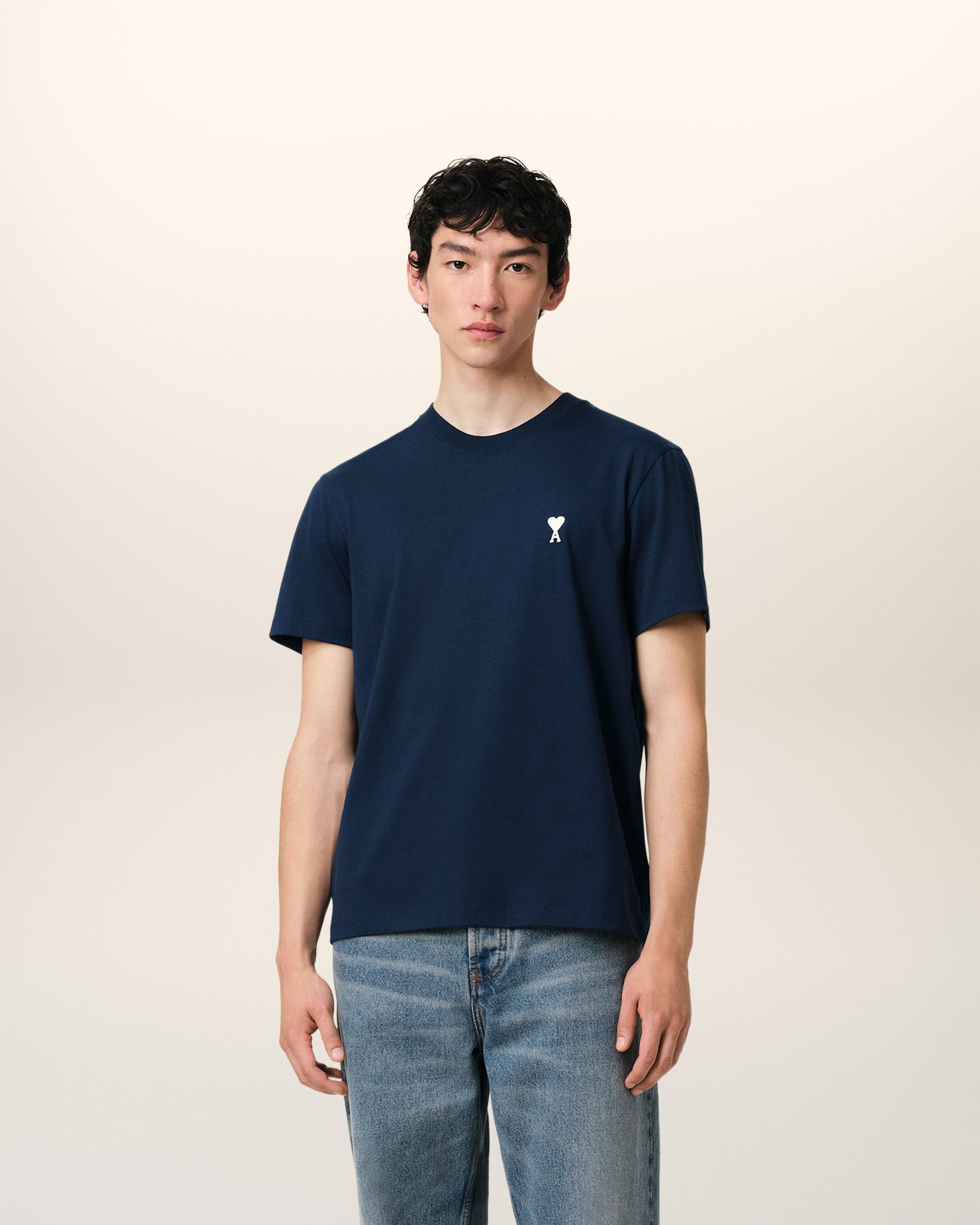 NIGHT BLUE Off-White Ami de Coeur T-shirt | AMI PARIS