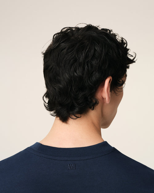 Navy Cotton Ami de Coeur T-Shirt - 4 - Ami Paris