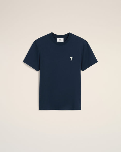 Camiseta Ami de Cœur de algodón azul marino - 2 - Ami Paris