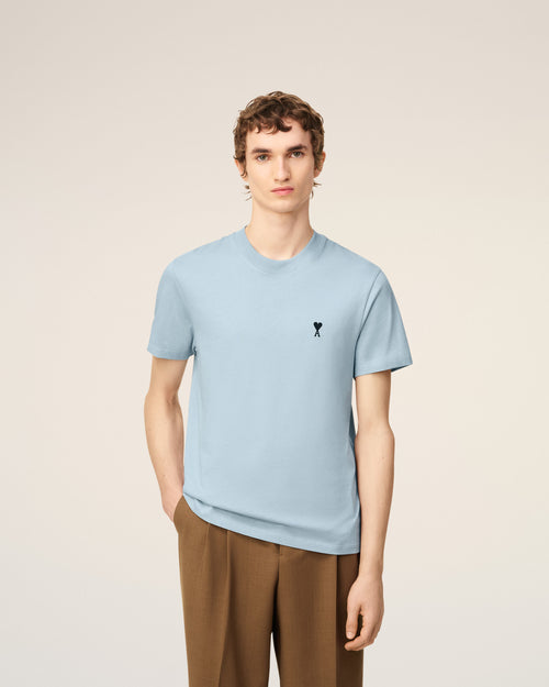 Blue Cotton Ami De Coeur T-shirt - 3 - Ami Paris