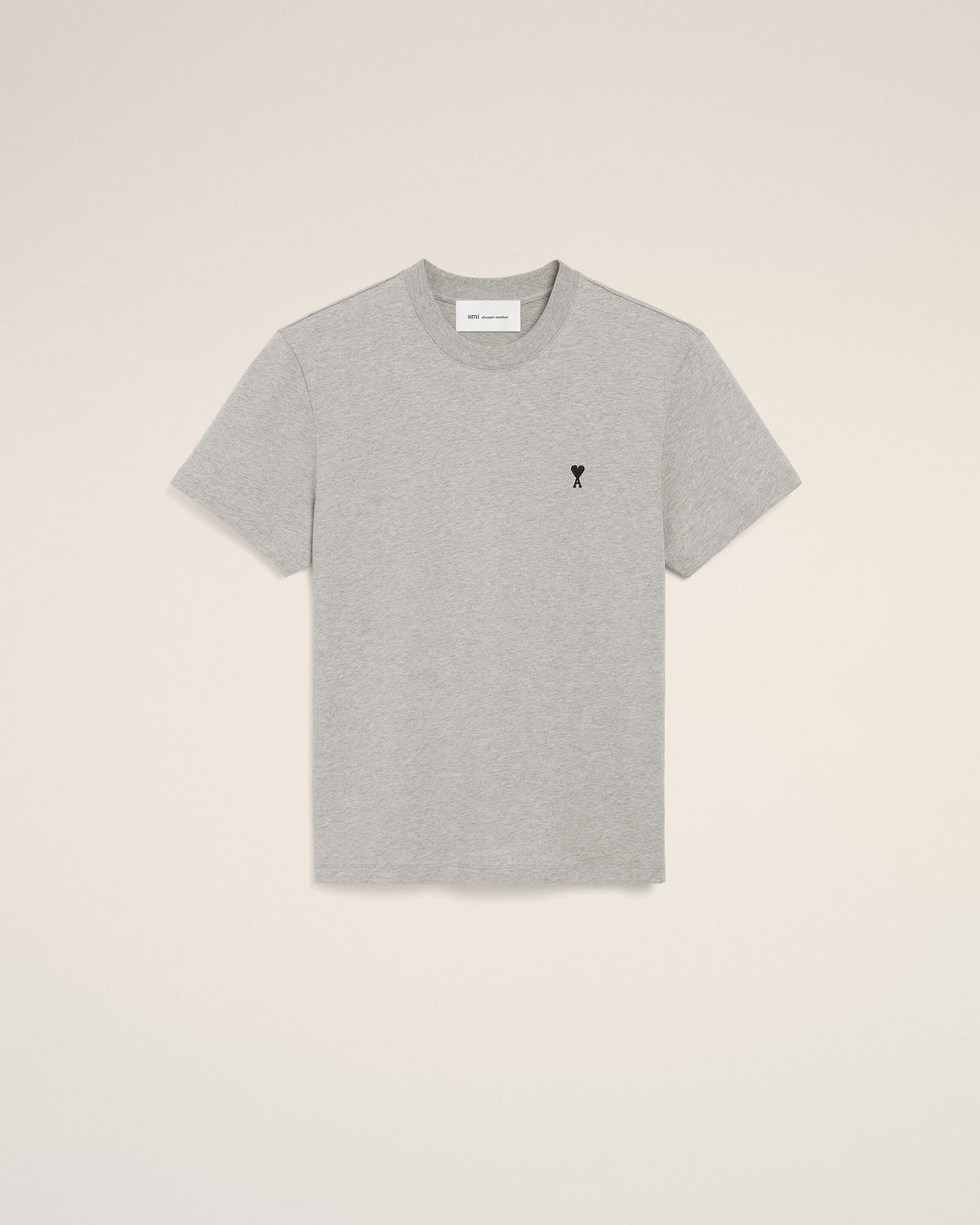 Grey cotton t-shirt with Ami de Coeur - 1