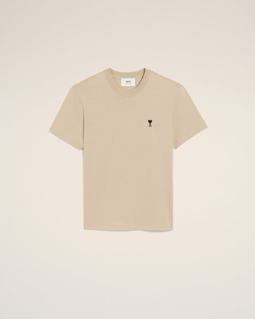 T-shirt Ami de Cœur in cotone beige - 1 - Ami Paris